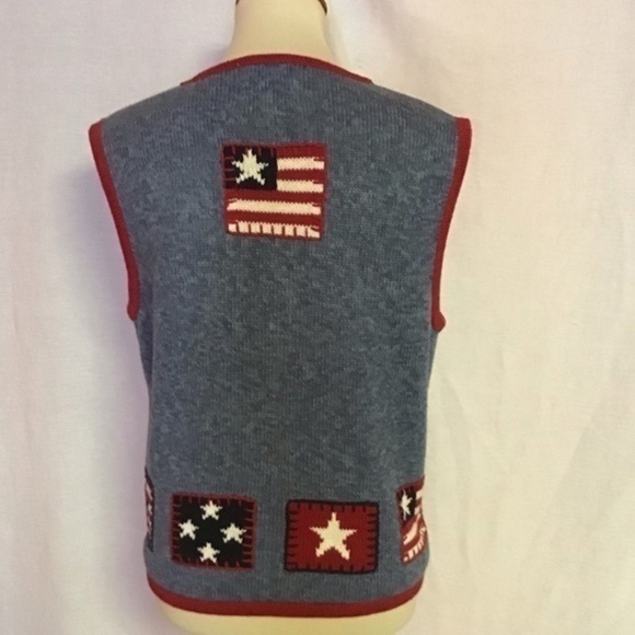 Retro Y2K stars n stripes sweater vest - Picture 6 of 6